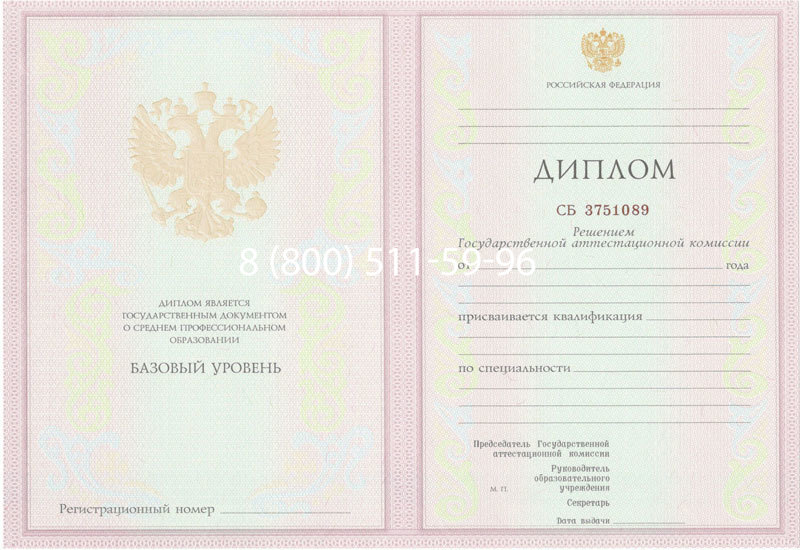 Купить Диплом колледжа 2003-2006 годов в Абакане